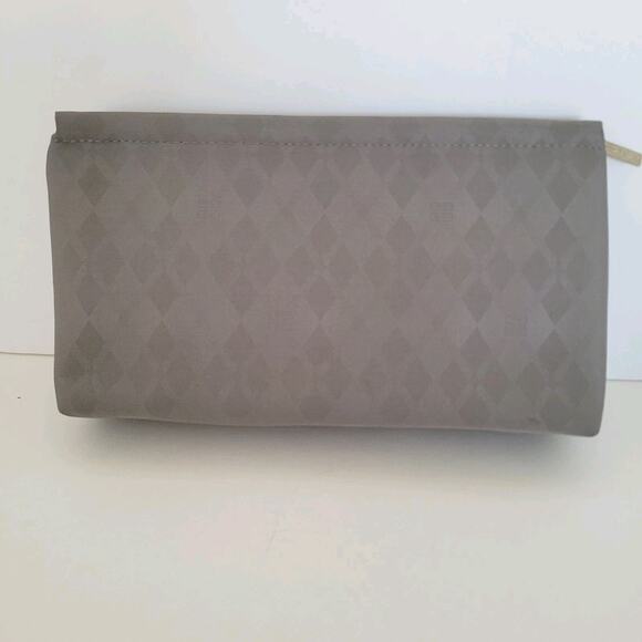 Givenchy Cosmetic Bag Pouch Gray Zip Logo Nylon Small Reighstones Logo Pouch - Picture 2 of 12